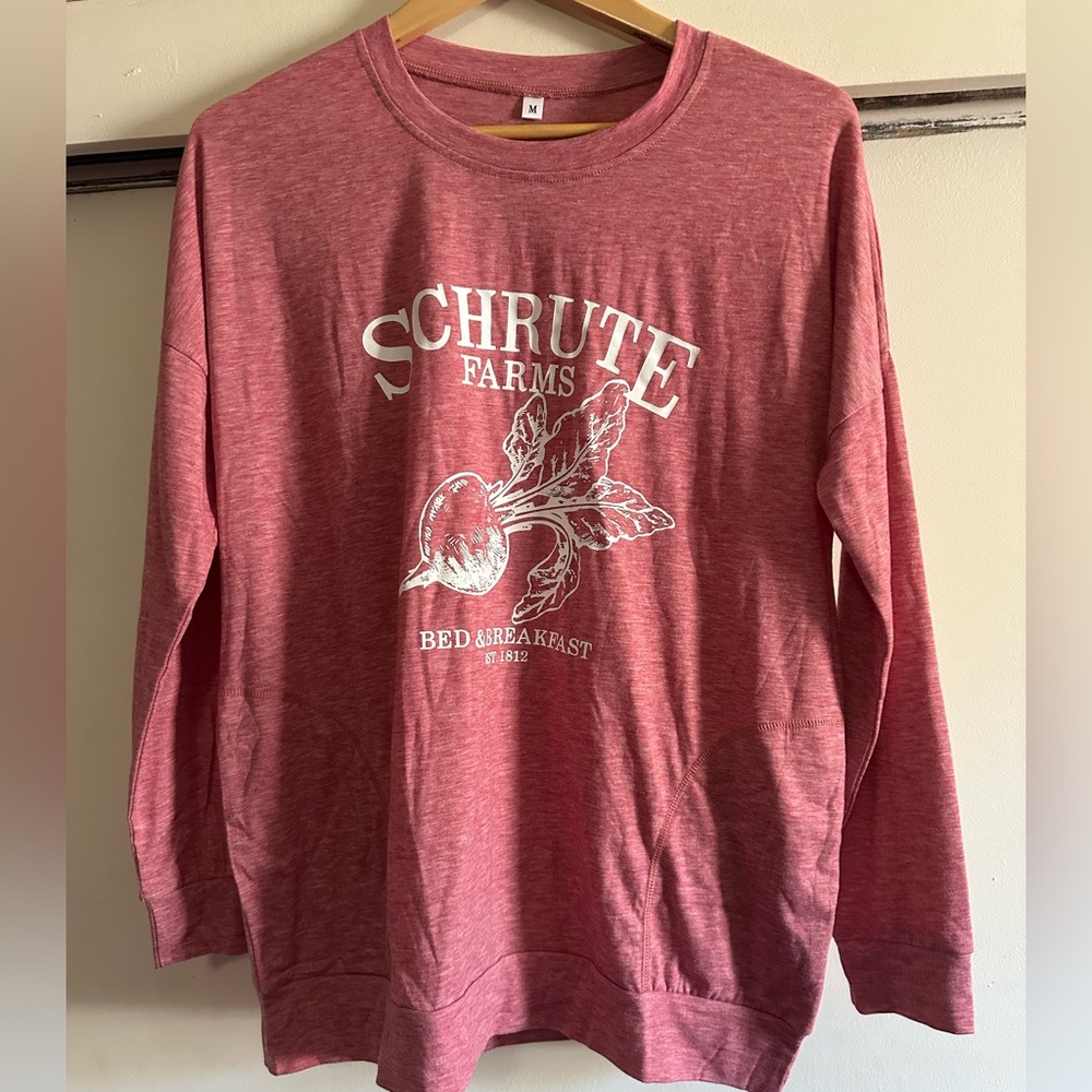 The Office Pink Long Sleeve Top Size M